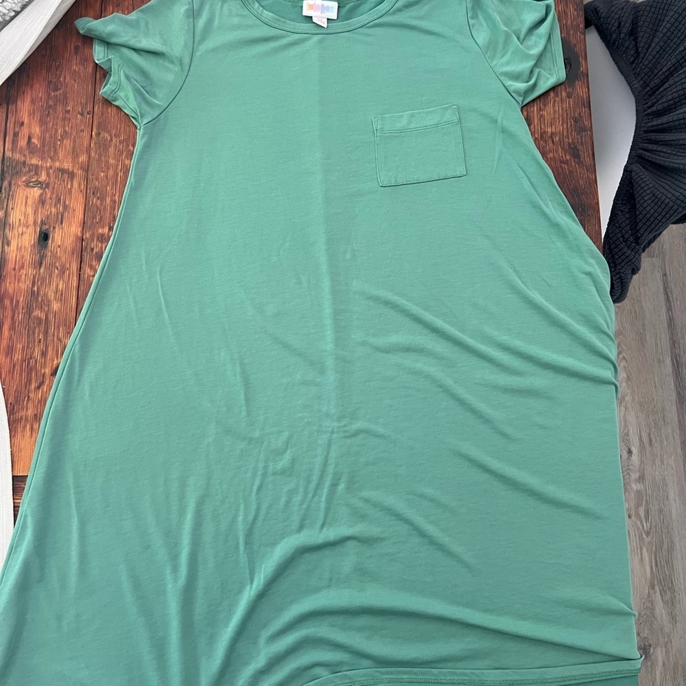 Green Casual T-Shirt Dress